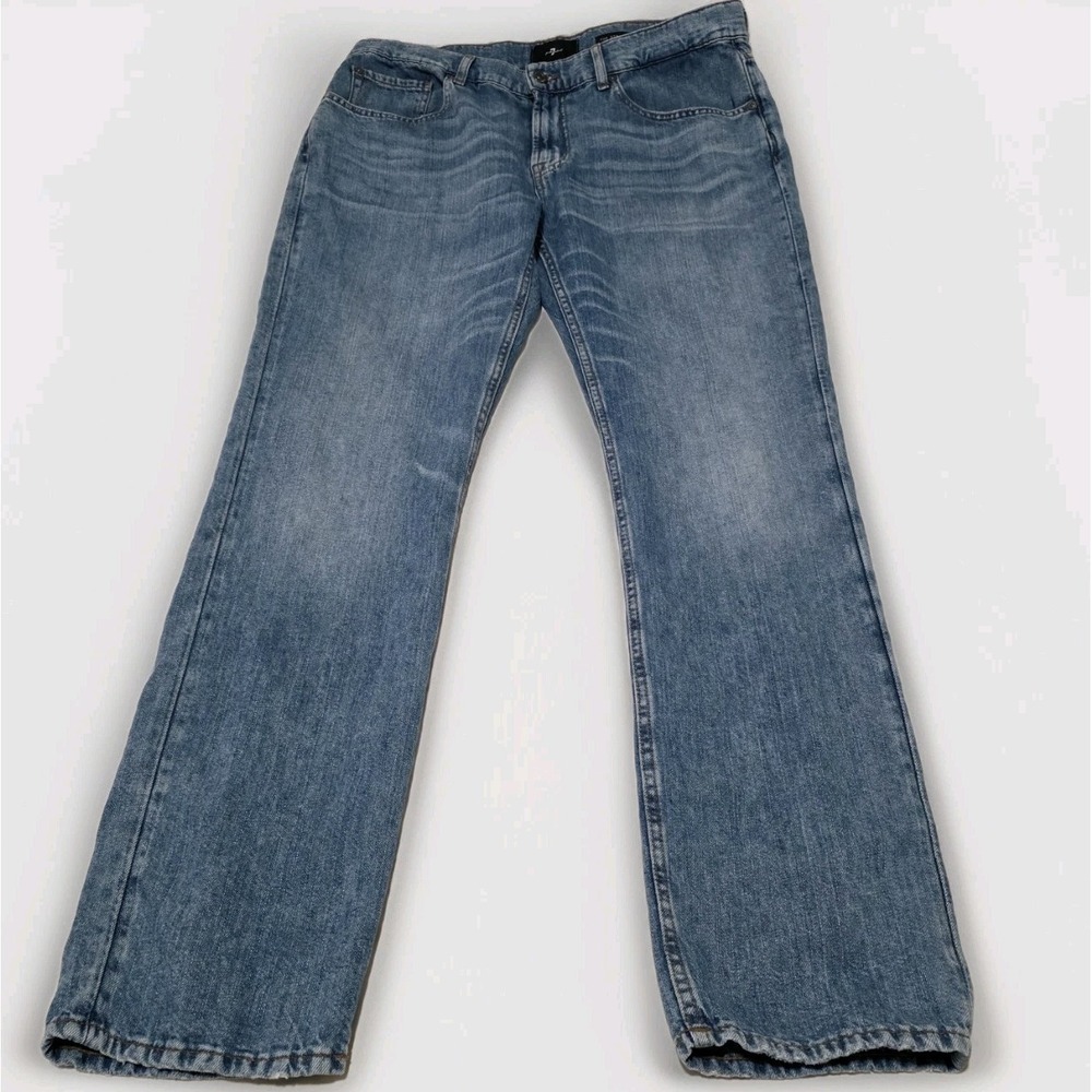 7 For All Mankind Jeans Mens Luxe Performance The Straight 5 Pocket Blue 32
